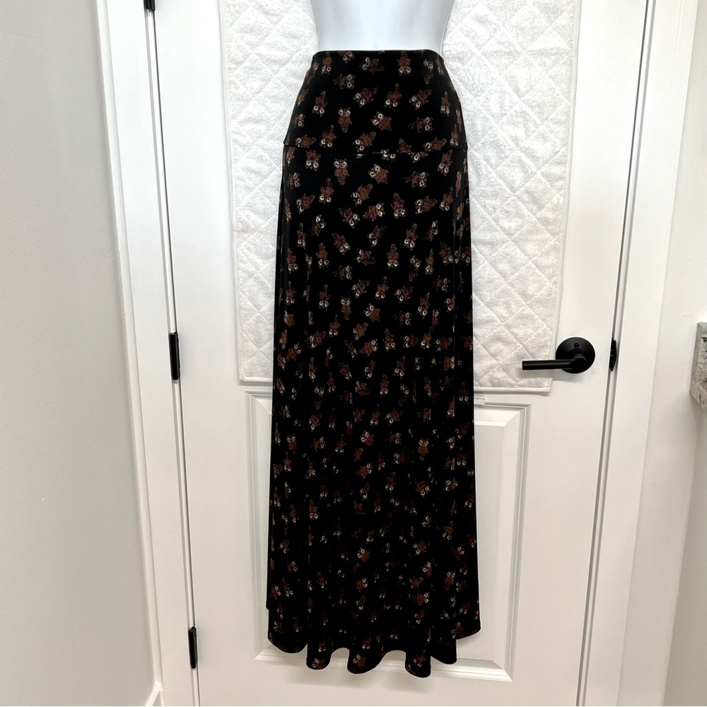 Owl Pattern Maxi Skirt